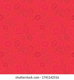 Autumn leaves vector seamless pattern 
