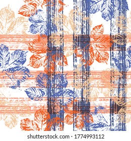 Autumn leaves vector seamless pattern on white background Seamless pattern of autumn leaves. Vector illustration EPS 10