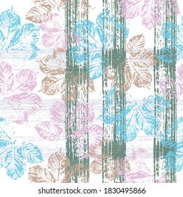Autumn leaves vector seamless pattern on white background Seamless pattern of autumn leaves. Vector illustration EPS 10