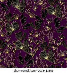autumn leaves vector seamless pattern. background for fabrics, prints, packaging and postcards