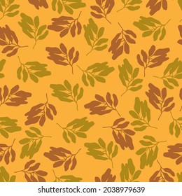 autumn leaves vector seamless pattern. background for fabrics, prints, packaging and postcards