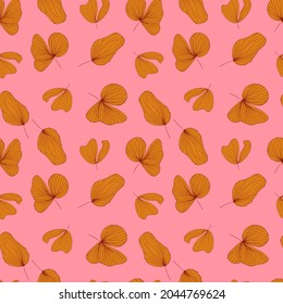 autumn leaves vector seamless pattern. background for fabrics, prints, packaging and postcards