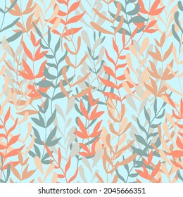 autumn leaves vector seamless pattern. background for fabrics, prints, packaging and postcards
