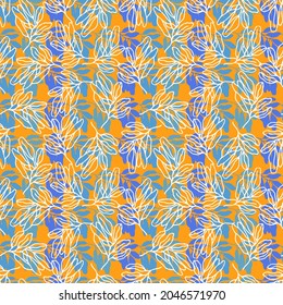 autumn leaves vector seamless pattern. background for fabrics, prints, packaging and postcards