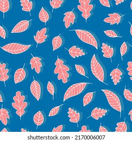 autumn leaves vector seamless pattern. background for fabrics, prints, packaging and postcards