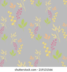 Autumn leaves. Vector seamless pattern