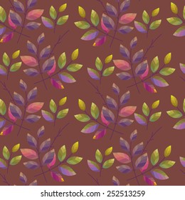 Autumn leaves. Vector seamless pattern
