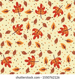 autumn leaves vector seamless wheat grains pattern thanksgiving oak leaves seamless vector pattern autumn wallpaper fall leaves wallpaper