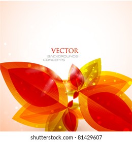 Autumn leaves. Vector seasonal abstract background