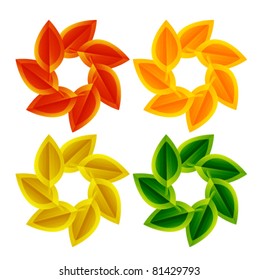 Autumn leaves. Vector seasonal abstract background