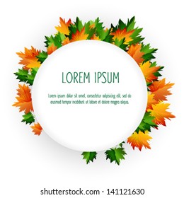 Autumn leaves. Vector seasonal background