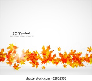 Autumn leaves. Vector seasonal background