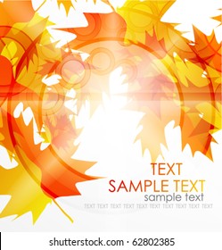 Autumn leaves. Vector seasonal background