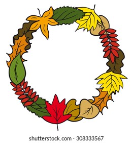 Autumn leaves wreath