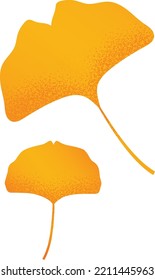 hojas de otoño hojas de ginkgo amarillo hojas de textura vector