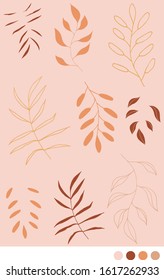 Autumn Leaves,Art Design and Minimalist Art.