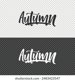 autumn lettering clipart element design