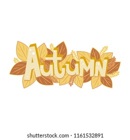 Autumn lettering. Elements for invitations, posters, greeting cards Seasons Greetings