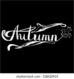 autumn. lettering vector