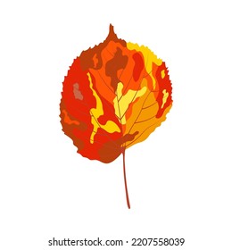 Herbstblatt. Bleifall. Vektorgrafik.