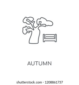 Autumn linear icon. Autumn concept stroke symbol design. Thin graphic elements vector illustration, outline pattern on a white background, eps 10.