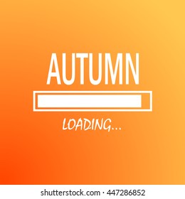 Autumn Loading Vector Background. Flat Progress Bar Design