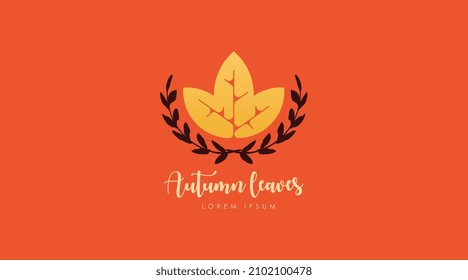 Vector de diseño de logotipo de otoño. Logo estacional de la plantilla del logotipo del otoño