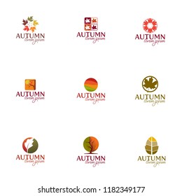 autumn logo, vector illustration