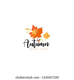 Autumn logo vector. Autumn logo template