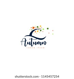 Autumn logo vector. Autumn logo template