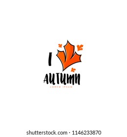 Autumn logo vector. Autumn logo template