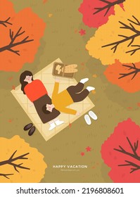 Autumn, a lover on a date