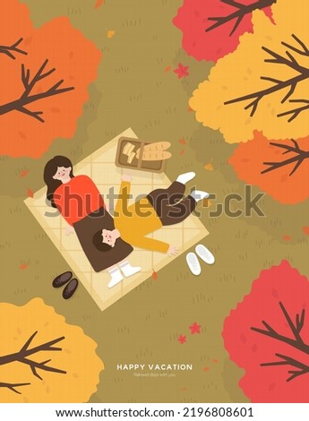 Autumn, a lover on a date