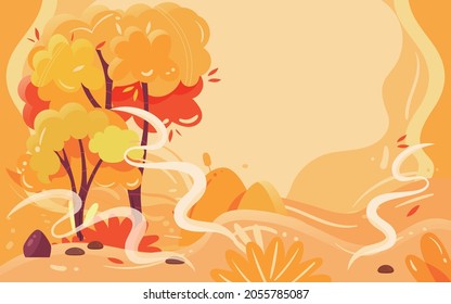 Autumn lovers outdoor activity Illustration Fall travel and outing poster