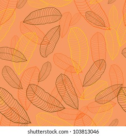 Autumn macro leaf. Vector background.