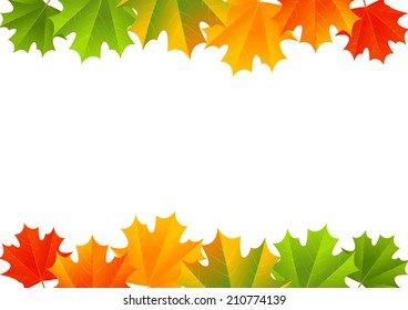 Autumn maple border for Your design