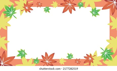 Autumn maple colorful frame material