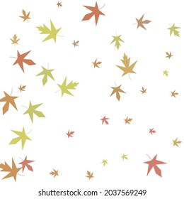 Confeti de arce de otoño. Fondo otoñal simple