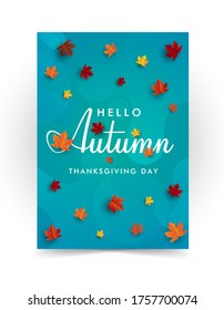 banner de fondo de hoja de arce de otoño