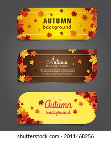 autumn maple leaf background banner