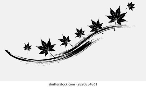 Autumn maple leaf design for seasonal and nature concepts.