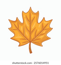 Autumn maple leaf icon. Cartoon illustration of autumn maple leaf vector icon for web design