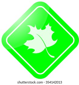 Autumn maple Leaf icon on colorful background