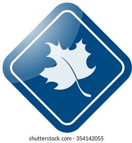Autumn maple Leaf icon on colorful background