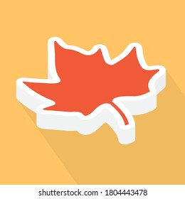 autumn maple leaf icon- vector illustration
