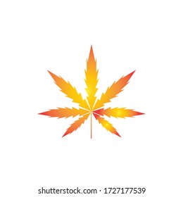Autumn Maple Leaf Isolated on a White Stock Vector