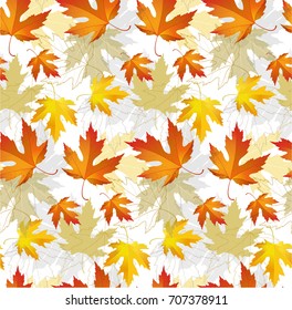 autumn maple leaf patterns seamless vectors