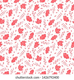 Autumn Maple Leaf Seamless Pattern background