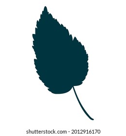 Autumn maple leaf silhouette isolated on white background. Simple cartoon flat style vector illustration.