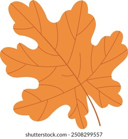 Ilustración vectorial de hoja de arce de otoño